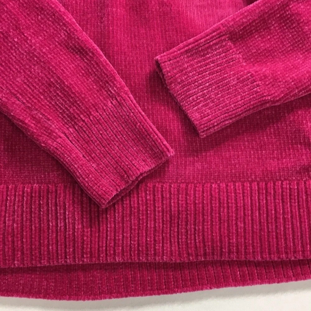 Maison Jules Women’s Chenille Ripe Raspberry Sweater Size XL NEW with Tags